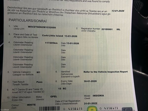 Opel Insignia Hatchback, Diesel, 2022, White