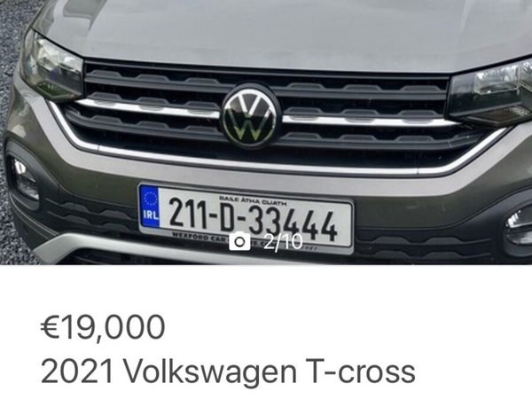 Volkswagen T-Cross Estate/Jeep, Petrol, 2021, Grey