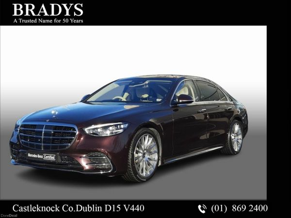 Mercedes-Benz S-Class Saloon, Petrol Plug-in Hybrid, 2022, Red