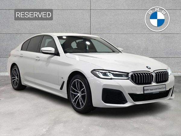 BMW 5-Series Saloon, Petrol Plug-in Hybrid, 2021, White