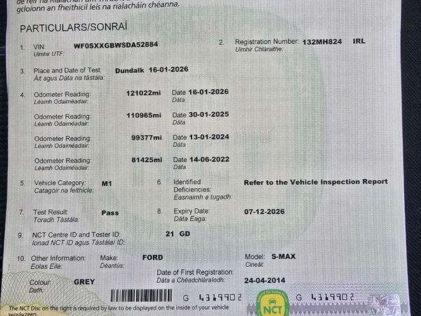 Ford S-Max MPV, Diesel, 2013, Grey