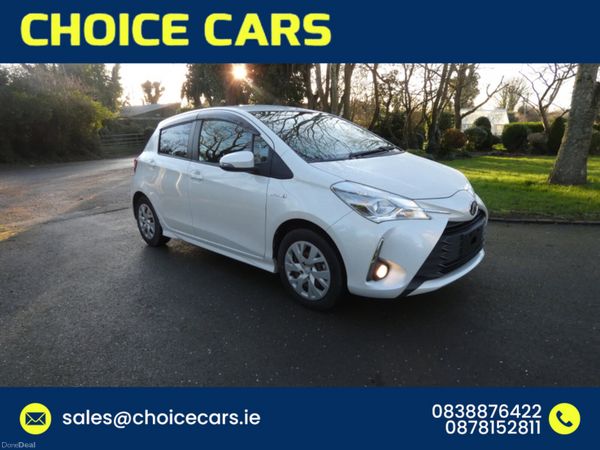 Toyota Vitz Hatchback, Petrol Hybrid, 2017, White