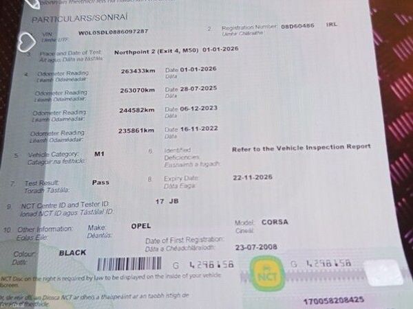 Opel Corsa Hatchback, Petrol, 2008, Black