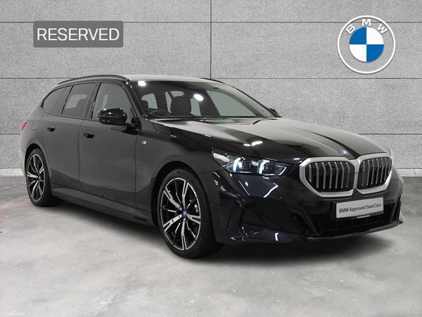 BMW 5-Series Estate, Petrol Hybrid, 2025, Black