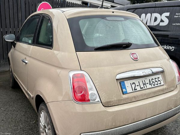 Fiat 500 Hatchback, Petrol, 2012, Beige