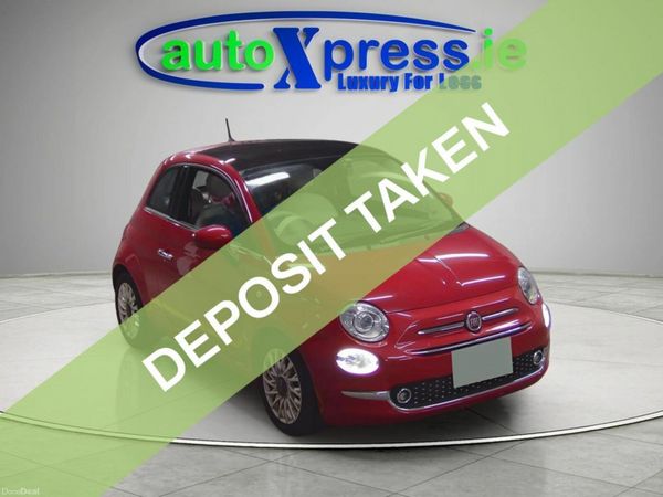 Fiat 500 Hatchback, Petrol, 2018, Red