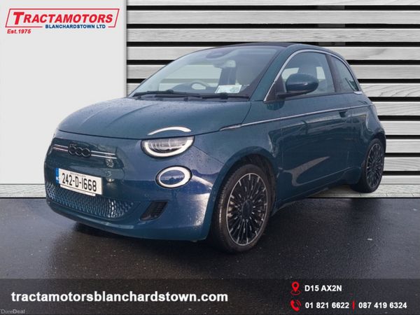 Fiat 500e Convertible, Electric, 2024, Green