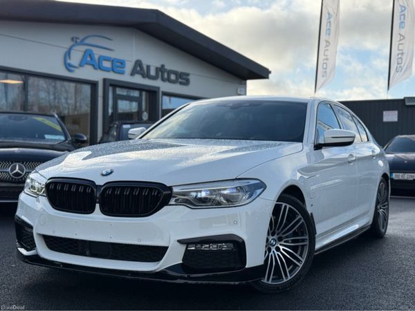 BMW 5-Series Saloon, Petrol Hybrid, 2018, White