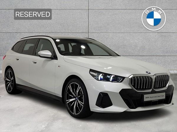 BMW 5-Series Estate, Petrol Plug-in Hybrid, 2025, White