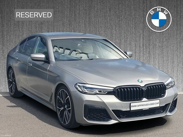 BMW 5-Series Saloon, Diesel Hybrid, 2022, Silver