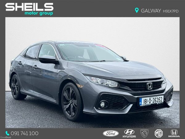 Honda Civic Hatchback, Petrol, 2018, Grey
