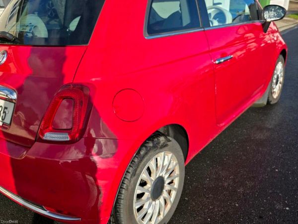 Fiat 500 Hatchback, Petrol, 2019, Red