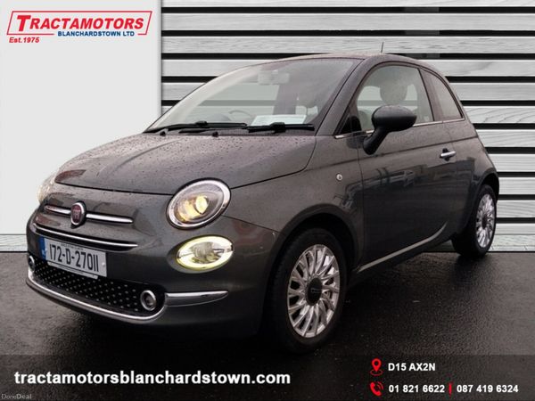 Fiat 500 Hatchback, Petrol, 2017, Grey