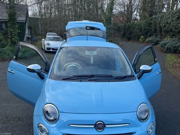 Fiat 500 Hatchback, Petrol, 2016, Blue