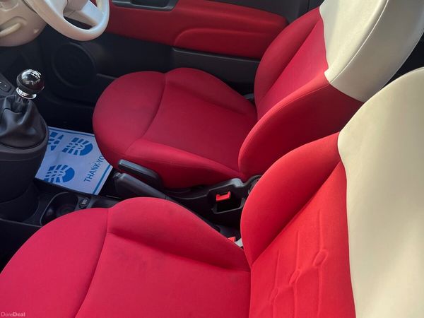 Fiat 500 Hatchback, Petrol, 2010, Red
