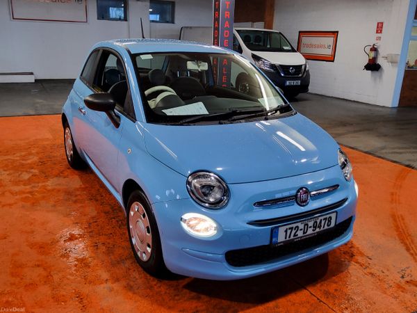 Fiat 500 Hatchback, Petrol, 2017, Blue