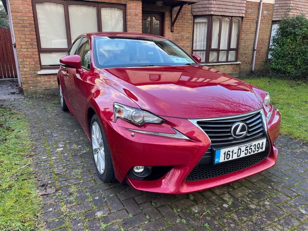 Lexus IS Saloon, Petrol Hybrid, 2016, Red