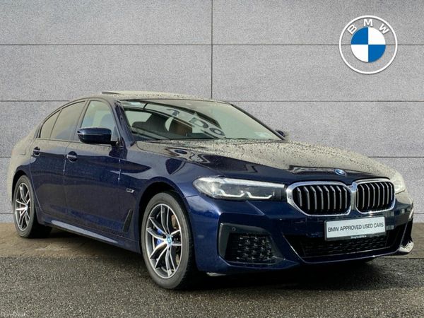 BMW 5-Series Saloon, Petrol Plug-in Hybrid, 2023, Blue