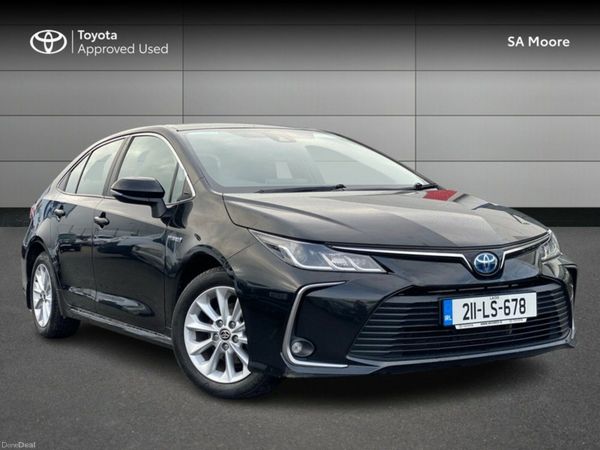 Toyota Corolla Saloon, Petrol Hybrid, 2021, Black
