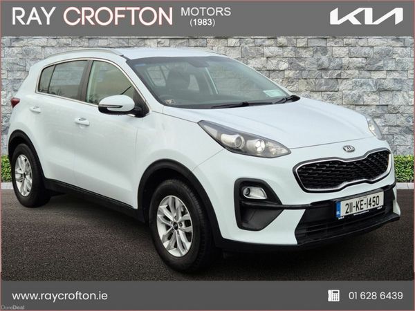 Kia Sportage SUV, Diesel Hybrid, 2021, White