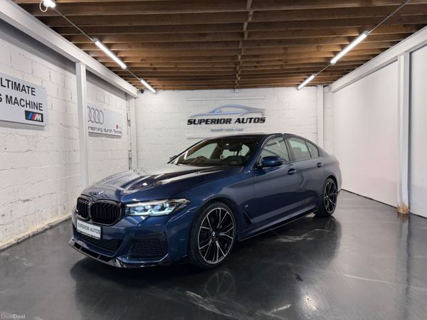 BMW 5-Series Saloon, Diesel Hybrid, 2022, Blue