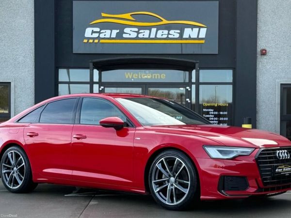 Audi A6 Saloon, Diesel Hybrid, 2021, Red