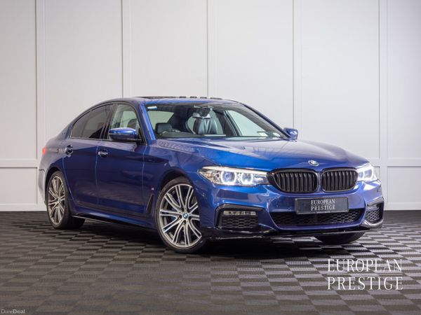 BMW 5-Series Saloon, Petrol Plug-in Hybrid, 2017, Blue