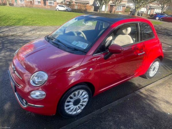 Fiat 500 Hatchback, Petrol, 2018, Red