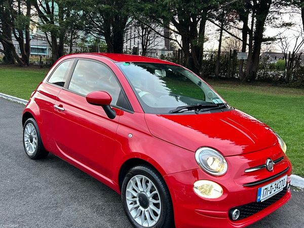 Fiat 500 Hatchback, Petrol, 2017, Red