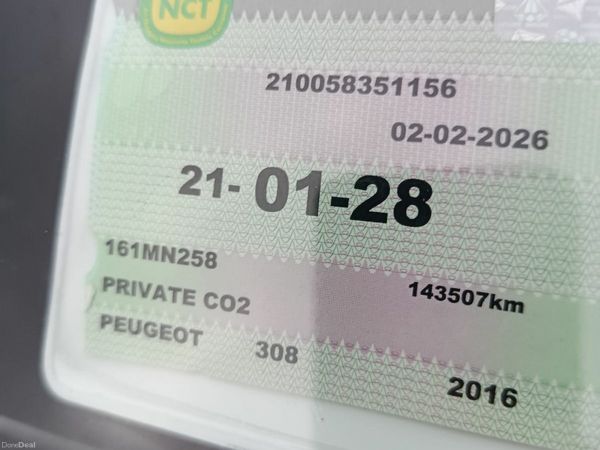Peugeot 308 Hatchback, Diesel, 2016, White
