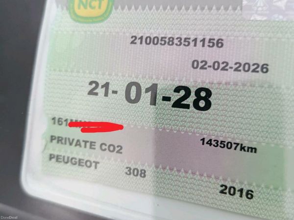 Peugeot 308 Hatchback, Diesel, 2016, White