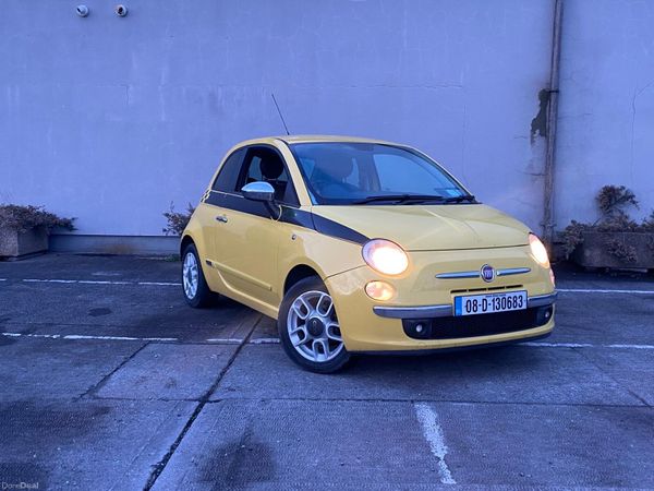 Fiat 500 Hatchback, Diesel, 2008, Yellow