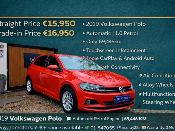 Volkswagen Polo Hatchback, Petrol, 2019, Red