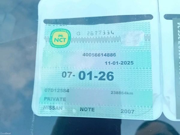 Nissan Note MPV, Petrol, 2007, Silver