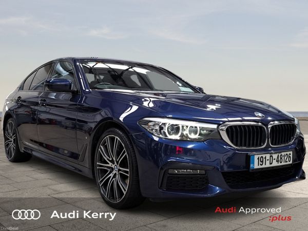 BMW 5-Series Saloon, Petrol Hybrid, 2019, Blue