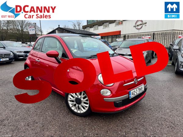Fiat 500 Hatchback, Petrol, 2014, Red
