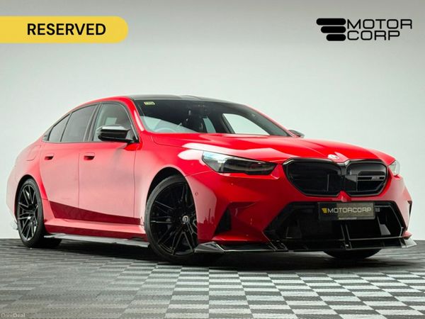 BMW M5 Saloon, Petrol Plug-in Hybrid, 2025, Red