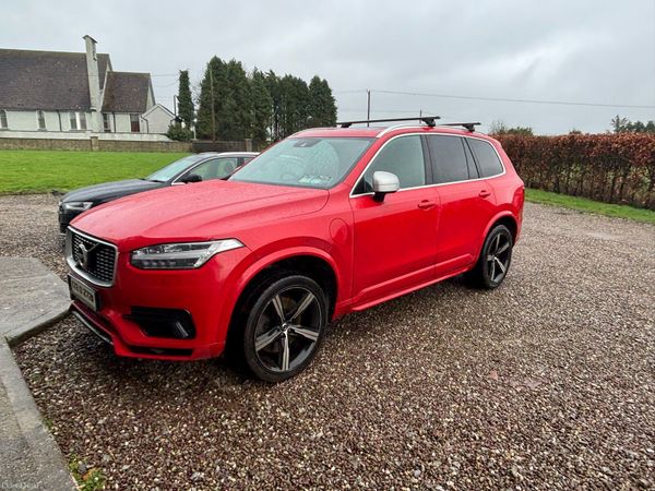 Volvo XC90 SUV, Petrol Plug-in Hybrid, 2017, Red