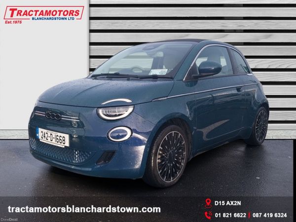 Fiat 500e Convertible, Electric, 2024, Green