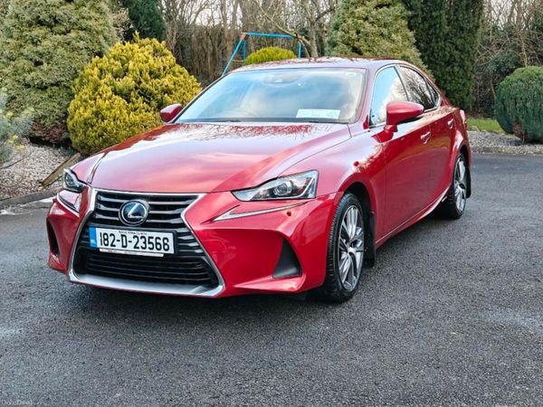 Lexus IS Saloon, Petrol Hybrid, 2018, Red