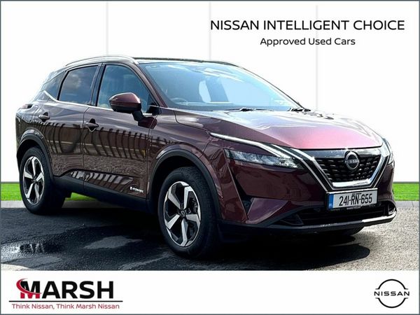 Nissan Qashqai SUV, Petrol Hybrid, 2024, Red