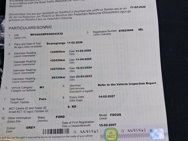 Ford Focus Saloon, Petrol, 2007, Grey