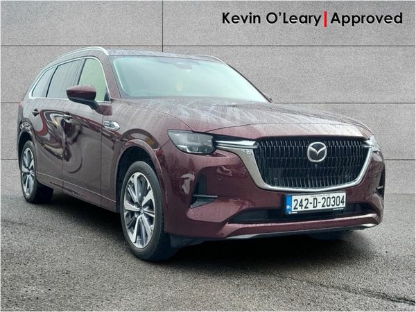 Mazda CX-80 SUV, Petrol Plug-in Hybrid, 2024, Red