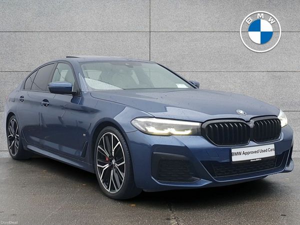 BMW 5-Series Saloon, Diesel Hybrid, 2022, Blue