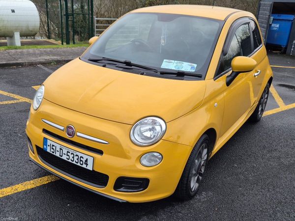 Fiat 500 Hatchback, Petrol, 2015, Yellow