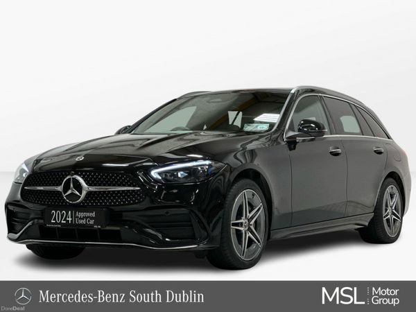 Mercedes-Benz C-Class Estate, Petrol Plug-in Hybrid, 2024, Black