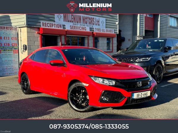 Honda Civic Hatchback, Petrol, 2018, Red