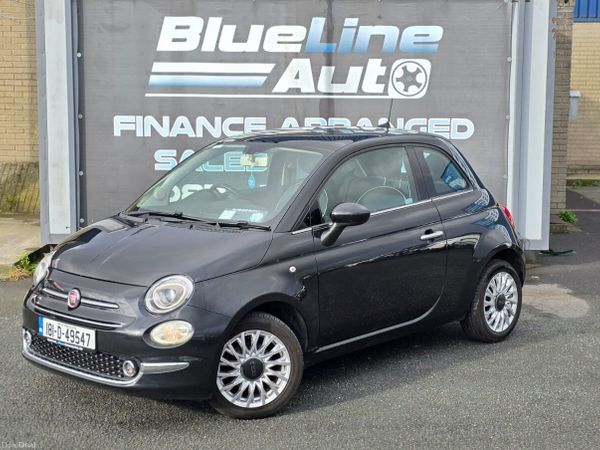 Fiat 500 Hatchback, Petrol, 2018, Black