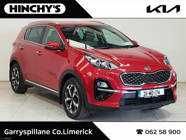 Kia Sportage SUV, Diesel Hybrid, 2021, Red
