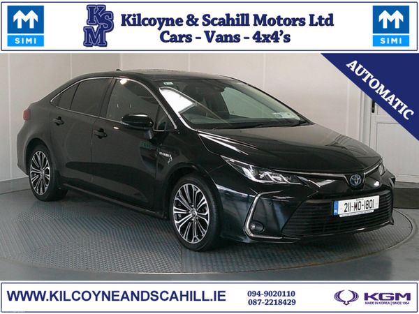 Toyota Corolla Saloon, Petrol Hybrid, 2021, Black